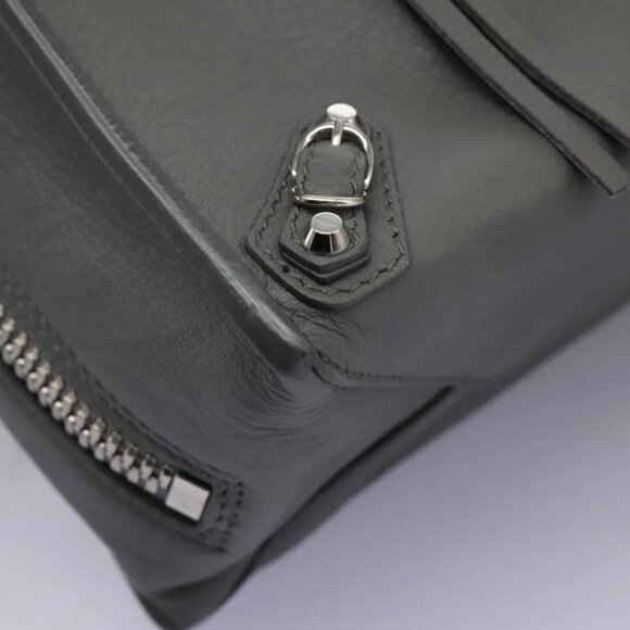 BALENCIAGA Paper Mini Hand Bag Leather Gray 370926 Auth PP323AM - Picture 10 of 16